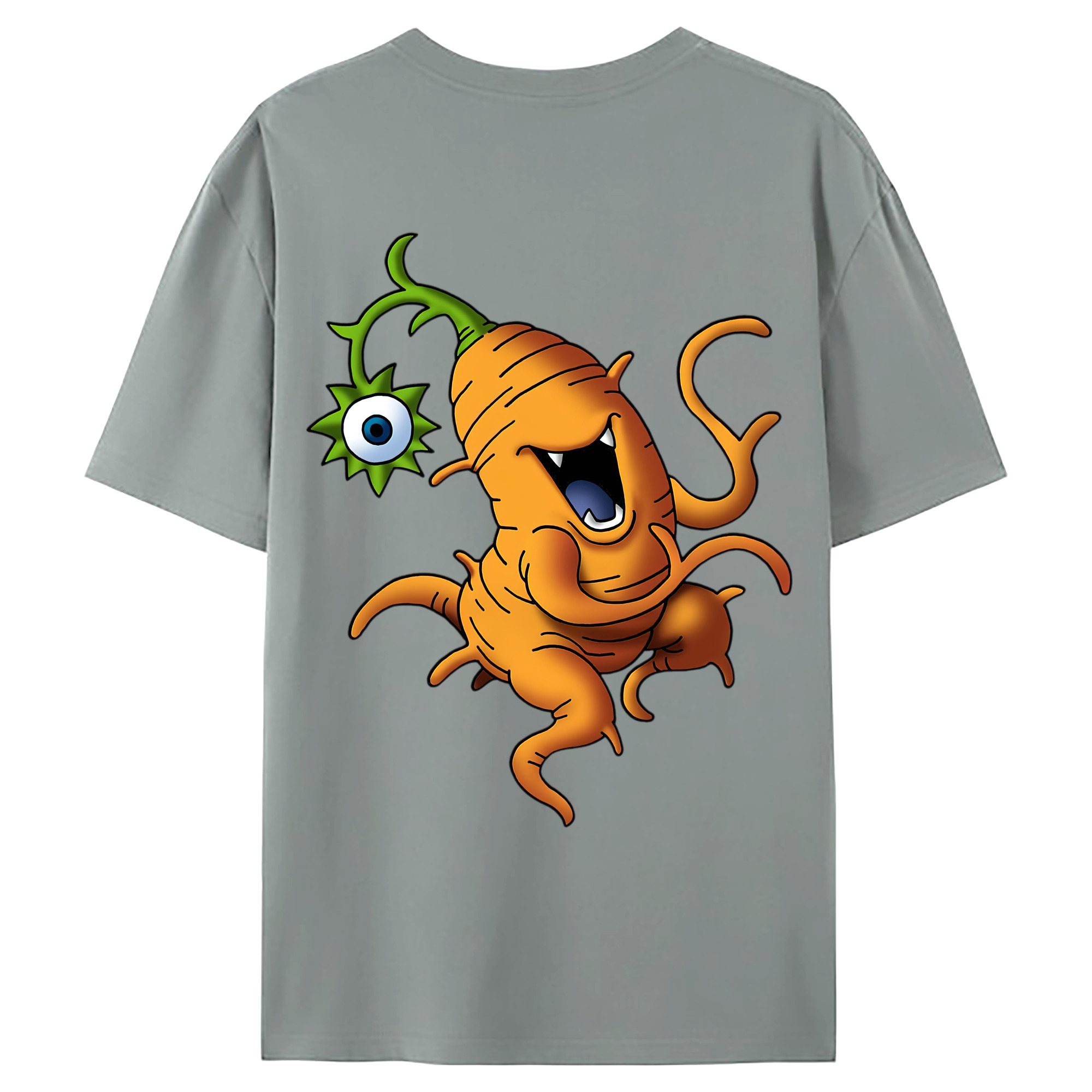 （画像用） ドラゴンクエスト Doragon Kuesuto Dragon Quest 綿100％ メンズ半袖Tシャツ（バックプリント） 通気性